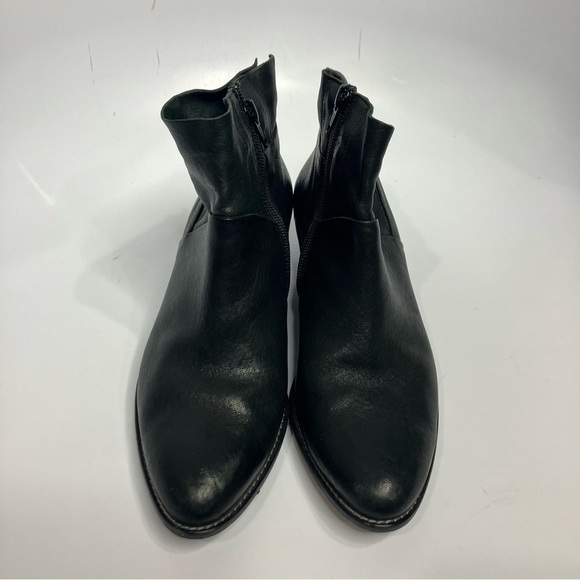 Paul Green Nelly block heel booties black leather ankle boots size 6 - Picture 3 of 9